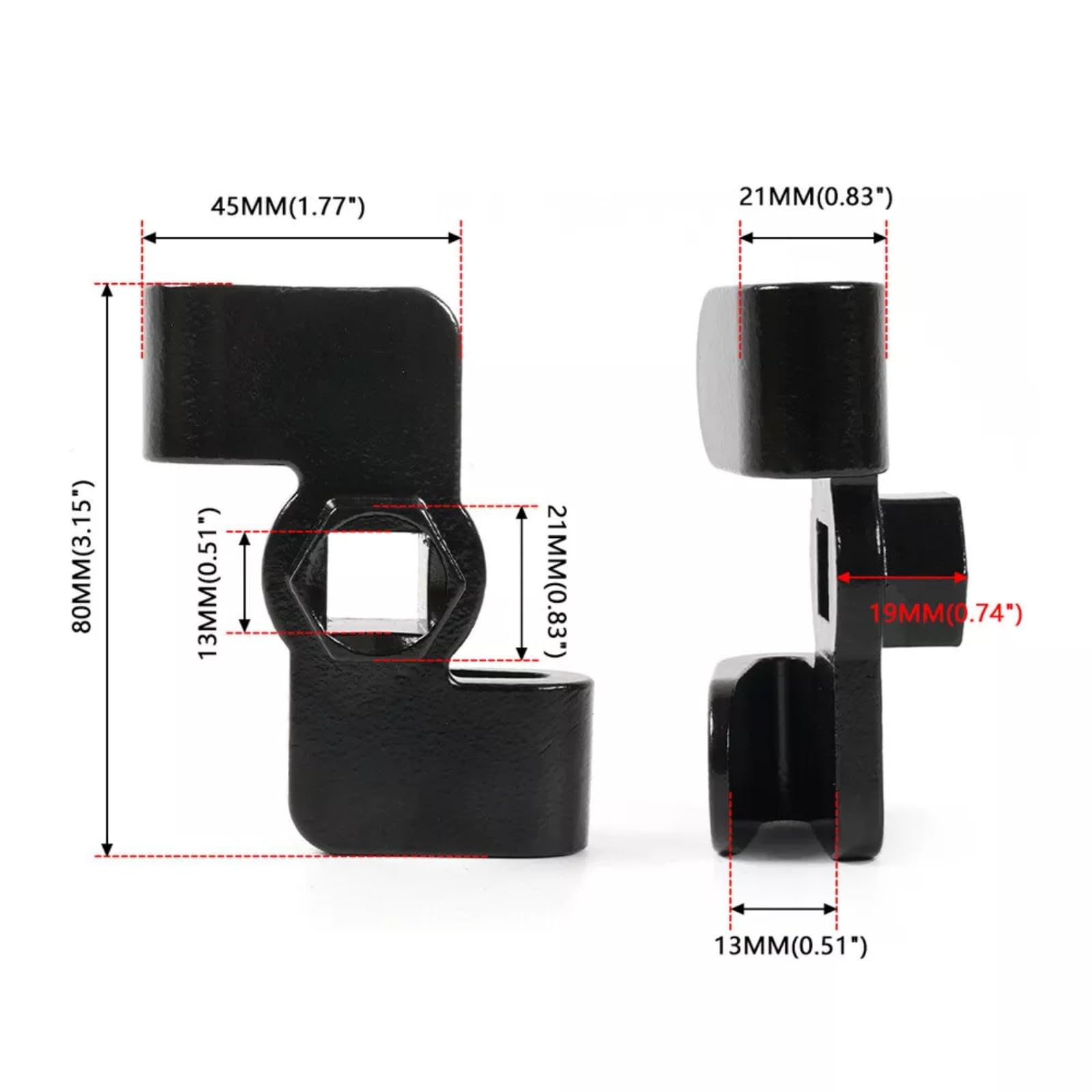 Bohaner Wrench Extension for 1/2 Inch Drive or 21 mm Hex Wrench Universal Wrench Extender Adapter Extension for Screwdrivers Black - Image 2