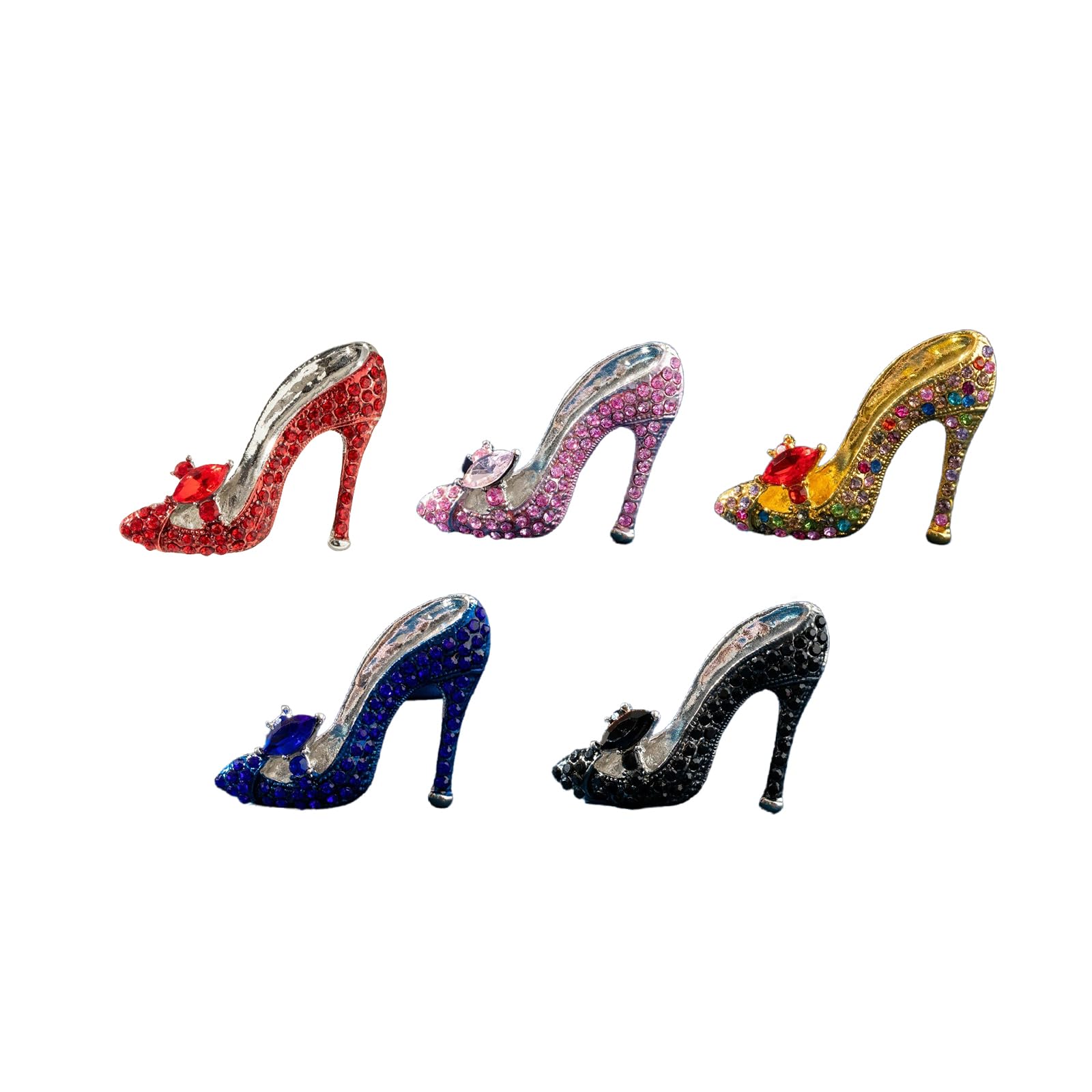 5 Stück High-Heel-Broschen, Damen-Broschen, High-Heel-Pin-Sets, High-Heel-förmiger Schmuck