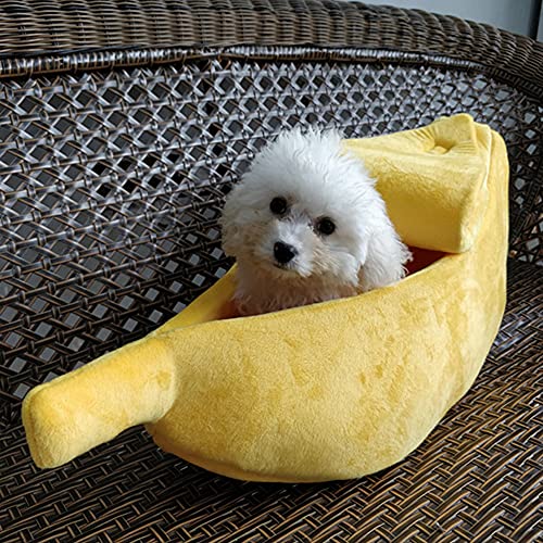 mewmewcat Banana Cat Bed House Cachorrinho Almofada Canil portátil quente cesta de animais de estima