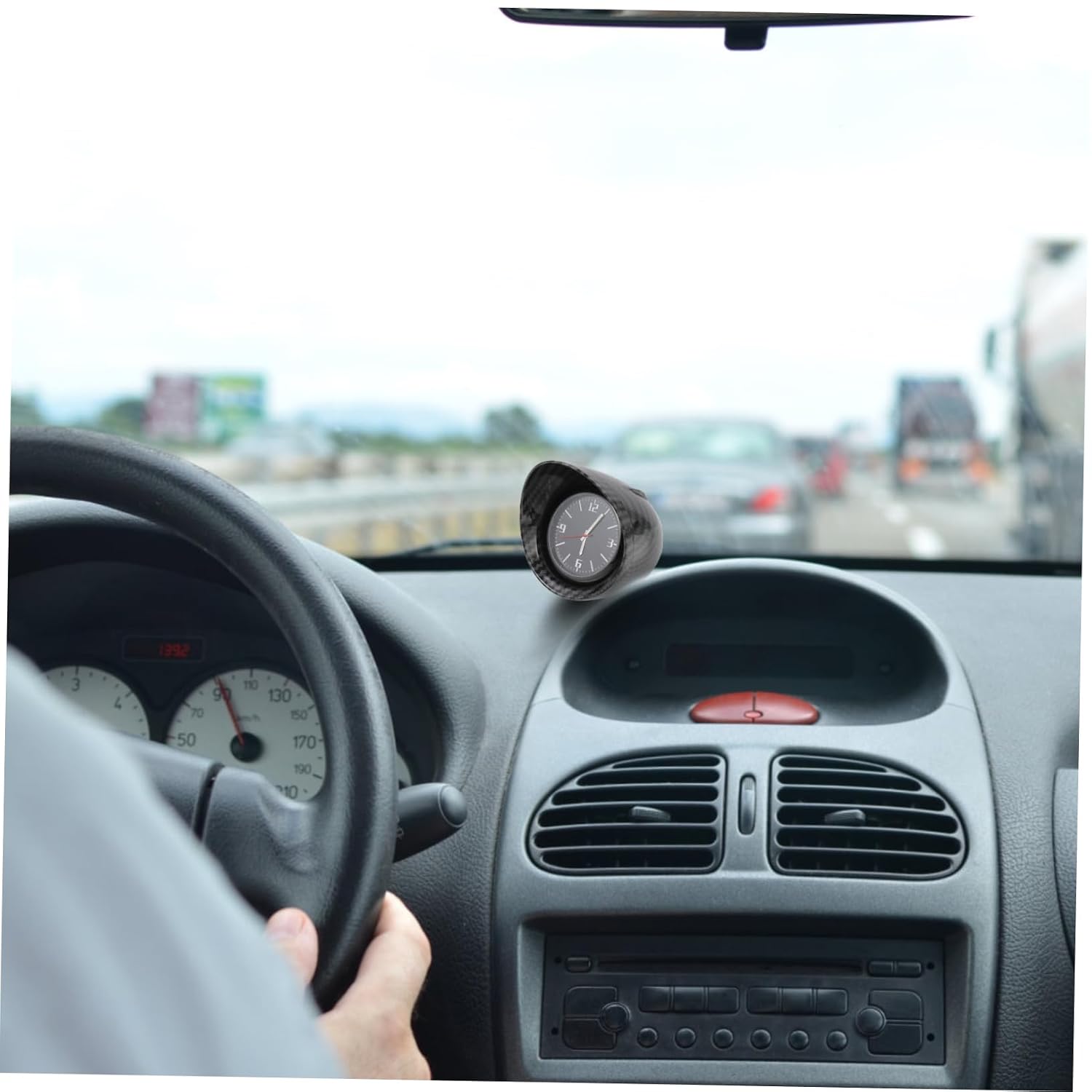 VALICLUD Car Clock for Dashboard Luminous Vehicle Decorative Clock with Construction Clear Scale Night Visibility