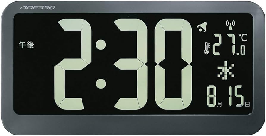 デジタル時計 ブラック Amazon.co.jp: ADESSO(アデッソ) 掛け時計 電波時計 ブラック