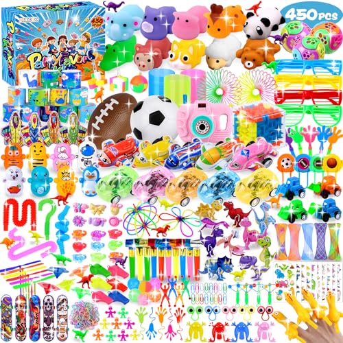 DTYDECLE 450pcs Party Bag Fillers Bulk Small Assortment Unisex Prize Box Toys Classroom Rewards Goodie Loot Party Bag Fillers Toys for Boys Girls Birthday Party Favors