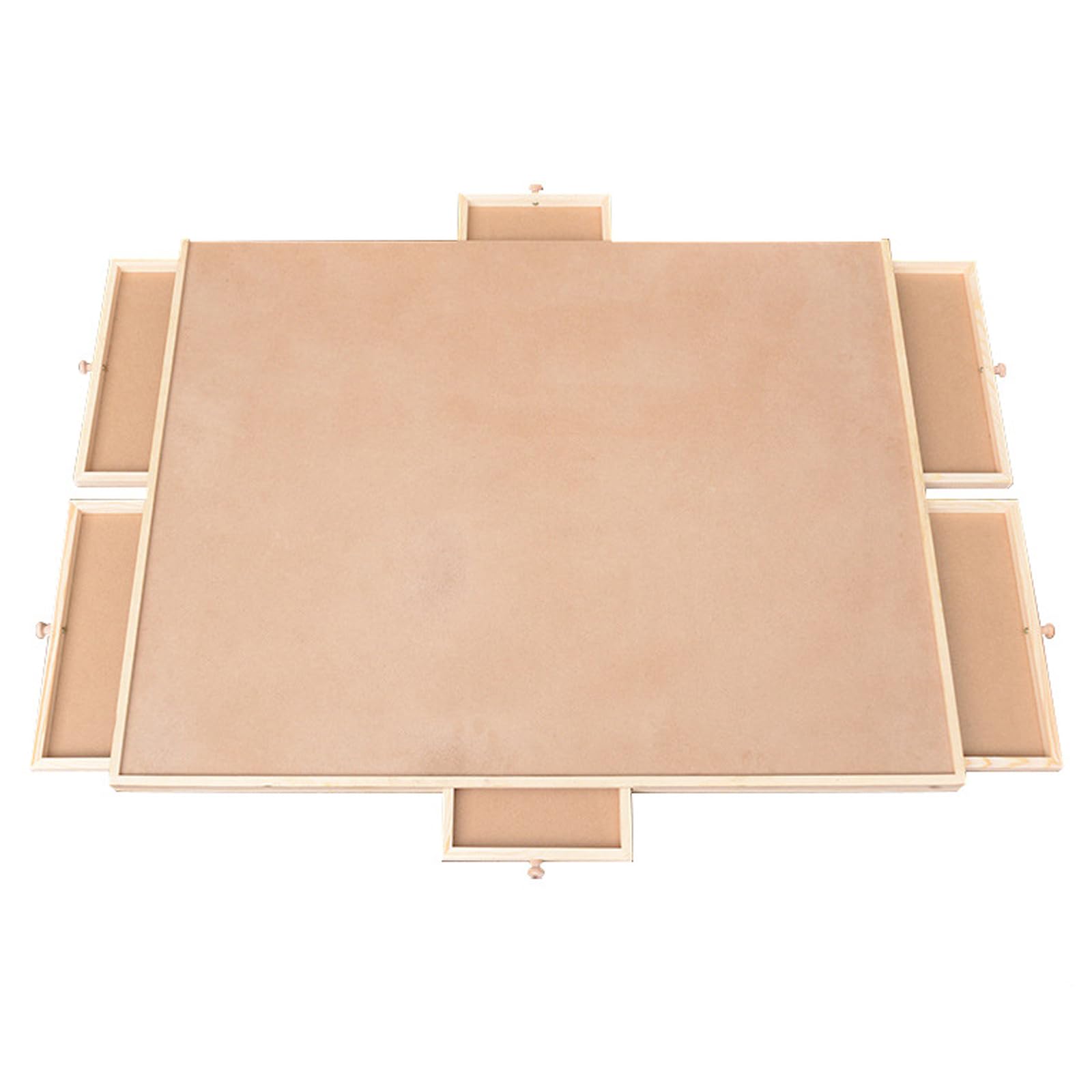 Deska do puzzli, drewno, stół z szufladami, rotacja stołu puzzli, deski do przechowywania puzzli, z osłoną ochronną, antypoślizgowa, pasuje do 1000 puzzli, salonu