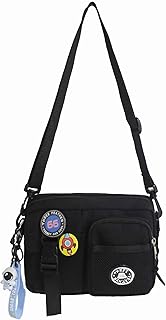 Black Crossbody Bag for Men - Cute Small Messenger Sling Shoulder Bag - ...