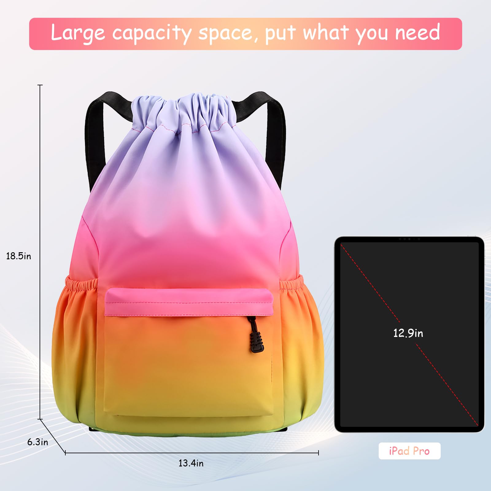 Fadeeg Sacca Sportiva,Unisex Sacchetto Sportivo Borsa Con Coulisse Sacca Palestra Sacchetta Sportiva Per Bambini E Adulti