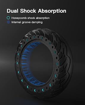 10x2.5 Solid Rubber Tire compatible with Segway Ninebot MAX G30 G30P G30LP