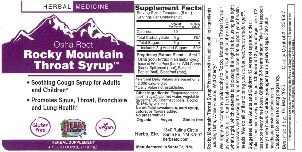 Rocky Mountain Throat Syrup