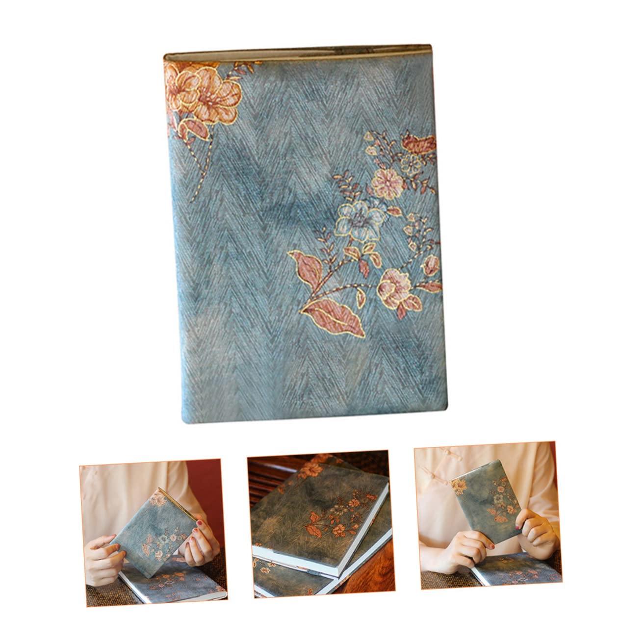 Lurrose 4 Pièces veste de livre réglable credence bookcase protecteur de livre créatif couverture de livre de poche pochette de livre faite à la main pochette de livre exquise en tissu