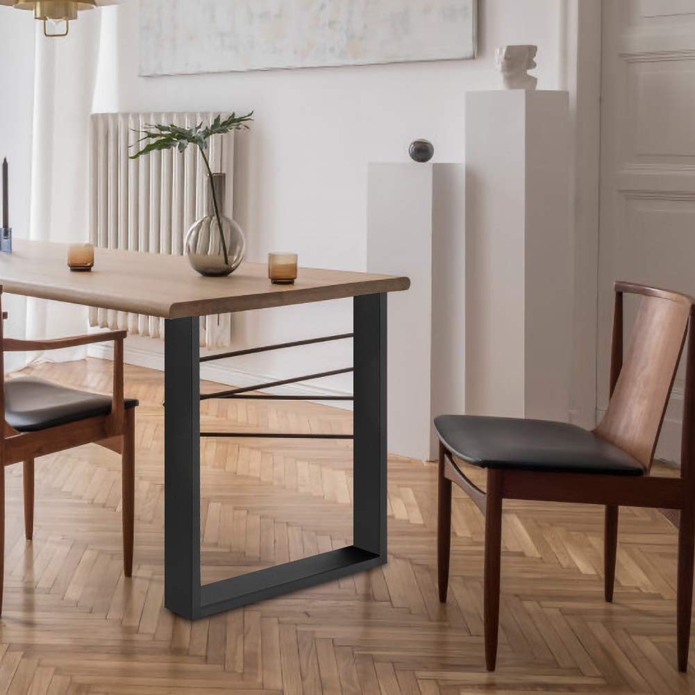 Set of 2 Table Legs Dining Table Legs Square Frame Industrial Rustic Furniture Legs Brackets