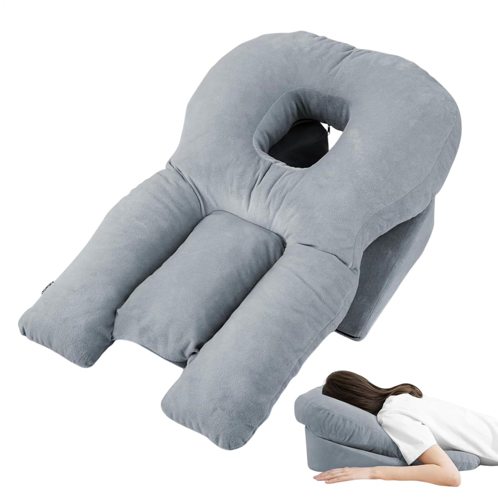 Almohada facial cojín para siesta y almohada de recuperación abajo sofá