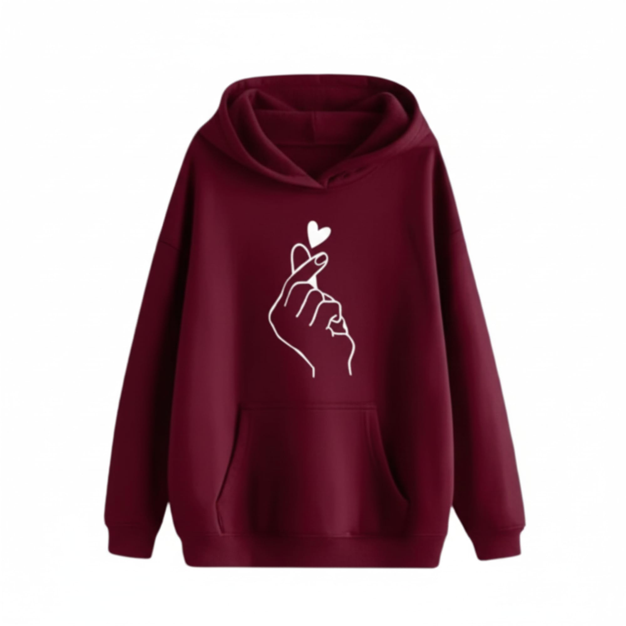 Women’s & Girls Hoodie – Soft Cotton Fleece Sweatshirt with Kangaroo Pocket & Drawstring Hood | Warm, Comfortable Casual Winter Wear for Daily Use, Travel & Outdoor-image-11