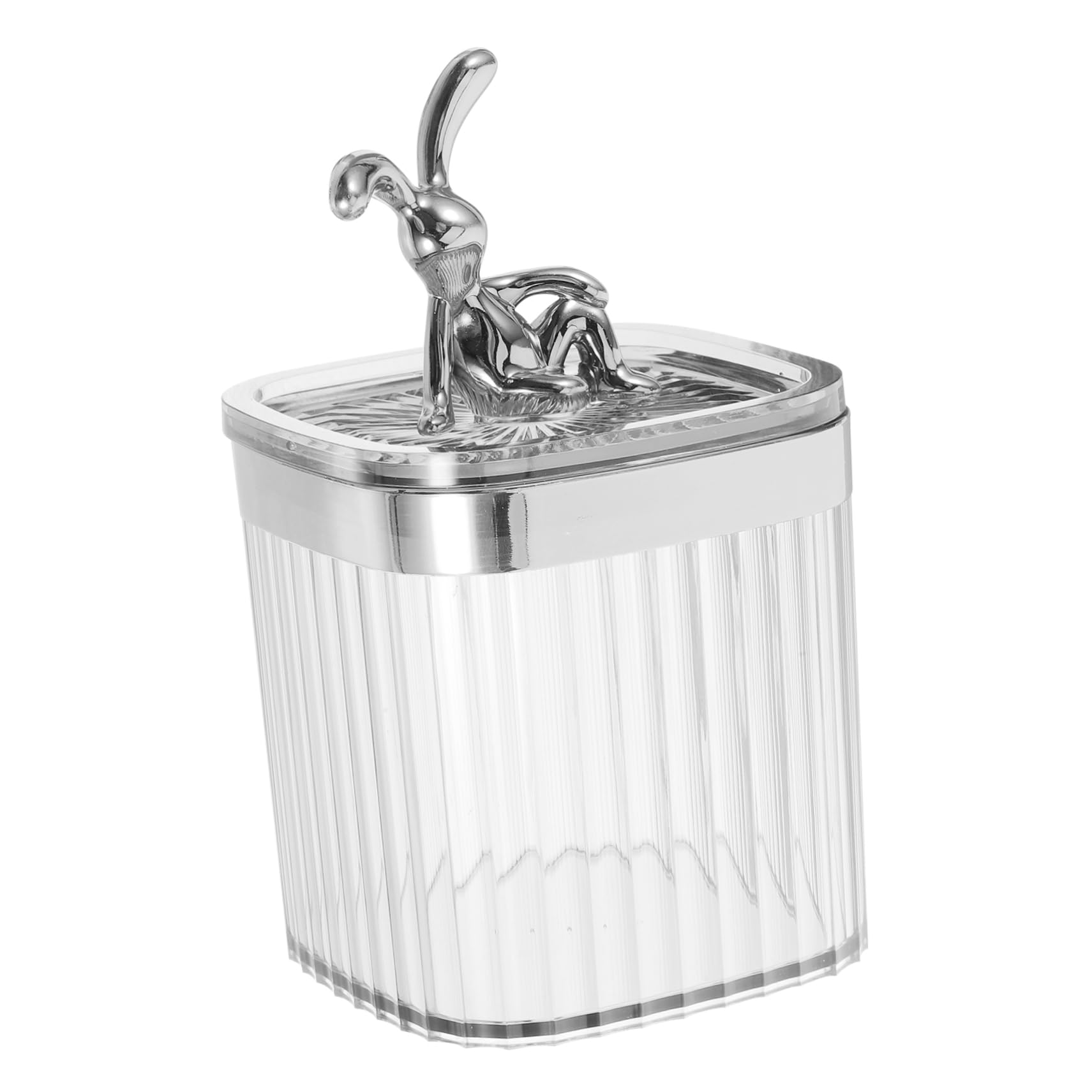 BESTOYARD 5stücke Süßer Cartoon-hase Kosmetik Organizer Mit Deckel Transparenter Aufbewahrungsbehälter Für Wattestäbchen Und Wattepads Platzsparend Und Stylish Für Jedes Badezimmer