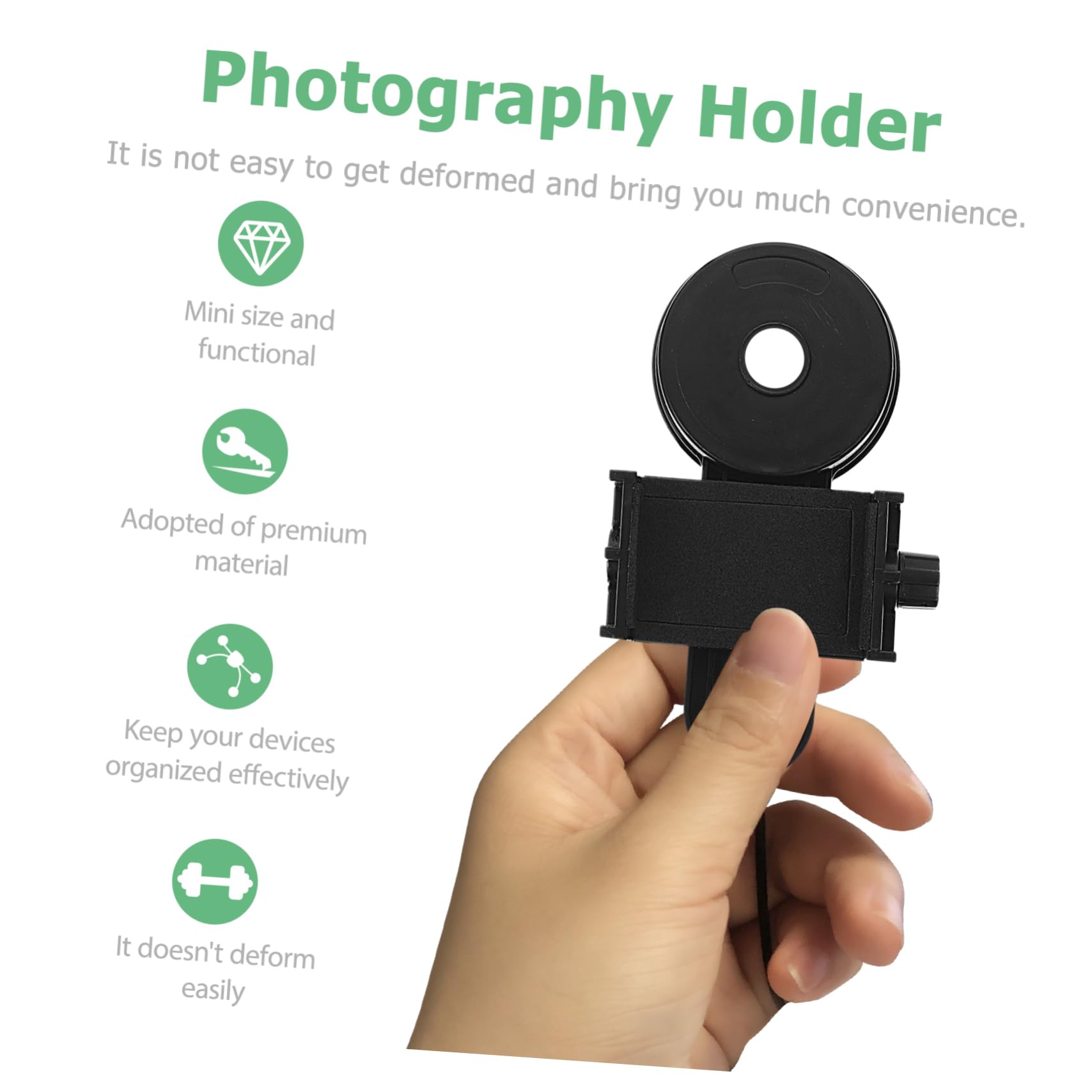 LIFKICH Djustable Mobile Phone Clip Quick Link for Spotting Scope Adapter Birding Binoculars Mount