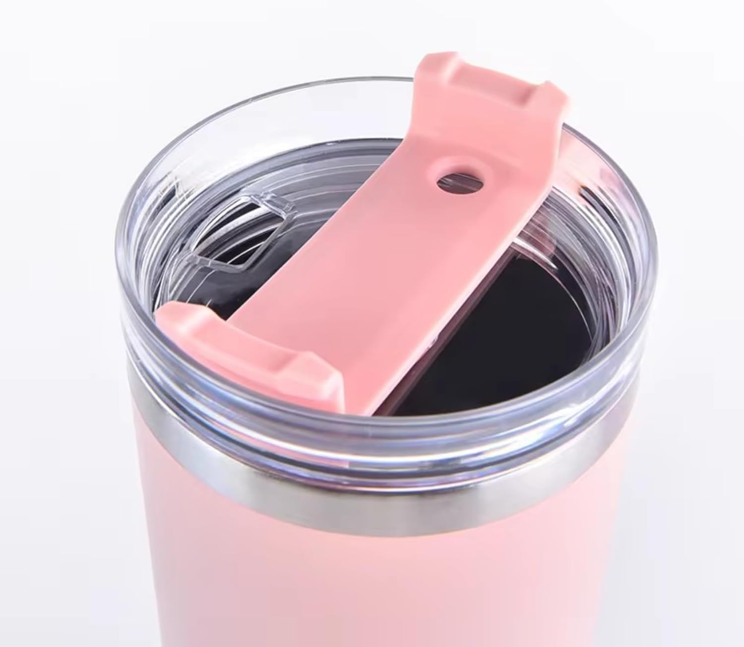 40oz Insulated Travel Mug Tumbler With Handle and Straw,Stainless Steel Double Wall Vacuum Cup Keep Drink Cold and Hot (Pink) - Image 7