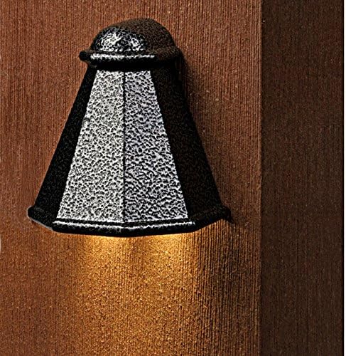 Miniatura 5 de DEKOR Luz LED de riel de cubierta de lágrima para postes de valla, iluminación de pared al aire libre de bajo voltaje (negro de metal antiguo)