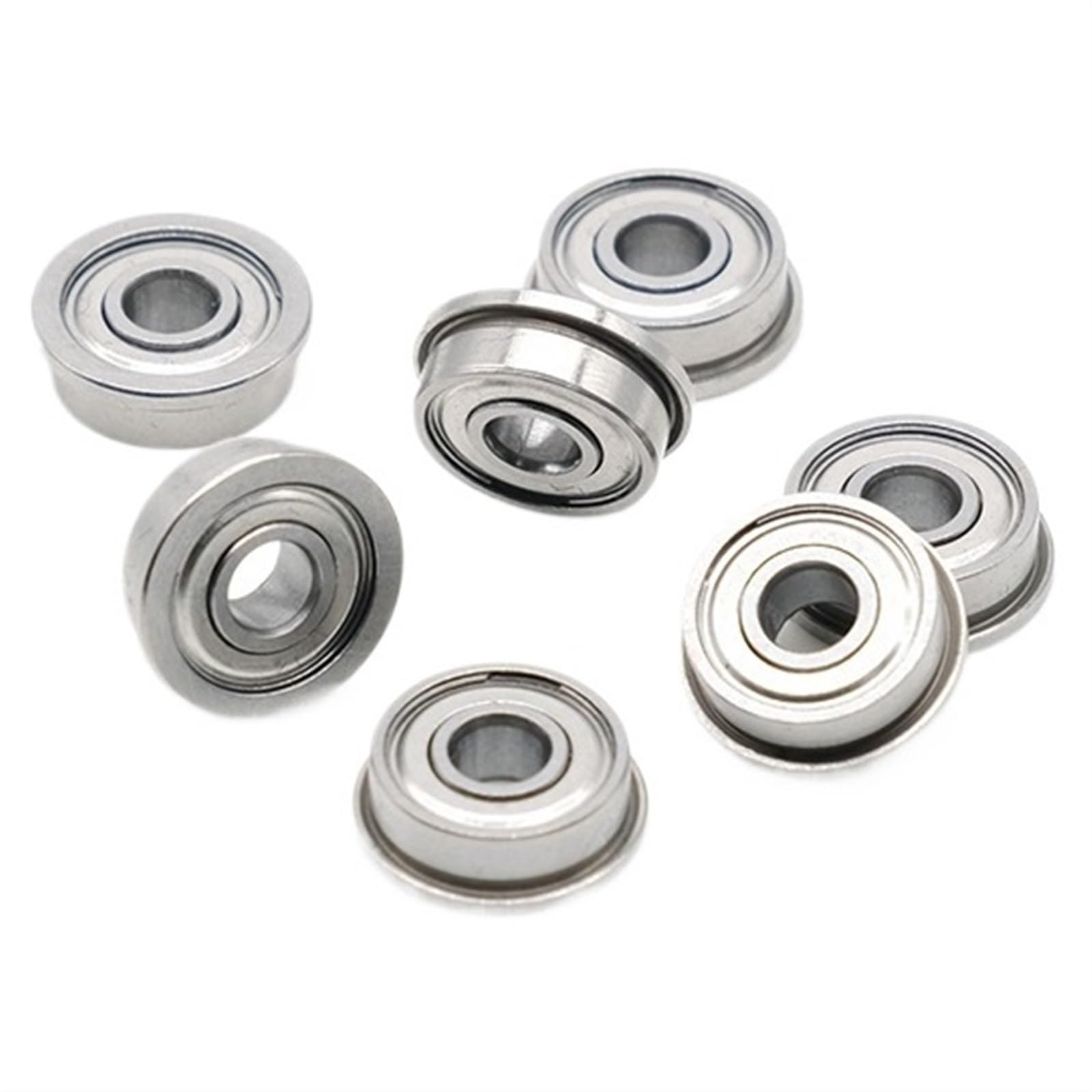 Deep Groove Double Rubber Seal Bearings FR2-5ZZ Flange Bearing 3.175 * 7.938 * 3.571 Mm (10PCS) 1/8