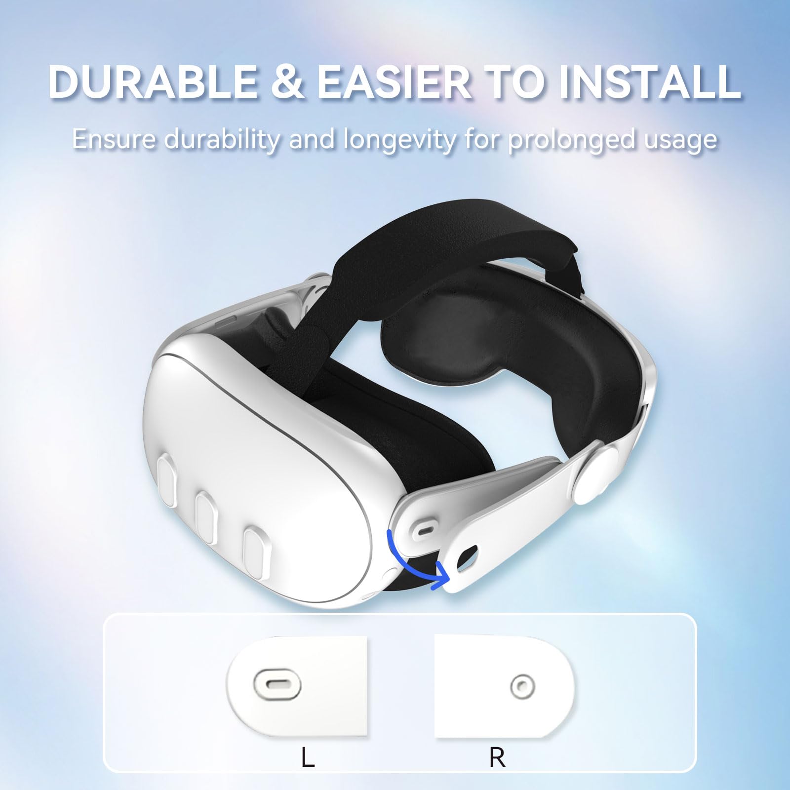 Head Strap For Meta Quest 3, 3-in-1 Adjustable Headband Replacement For Elite Strap Enhanced Comfort Gaming Immersion Vr Accessories