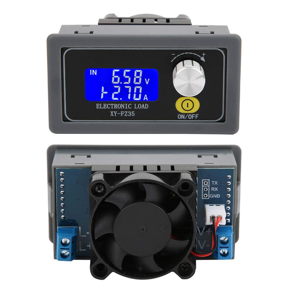 Aramox Battery Capacity Tester Digital for Constant Current Electronic Load Aging - Intelligent TemperatureControlled Tool for Battery Checking - Suitable for Electronics Enthusiasts (5A/35W)