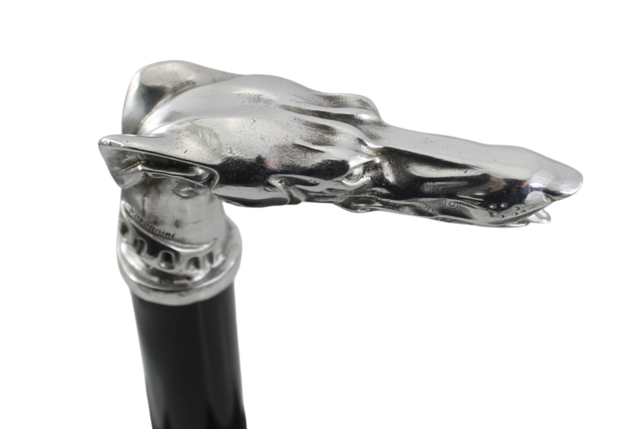 Cavagnini Bastón de Paseo Artesanal de Lujo Italiano – Peltre Completo Madera de Haya Robusta – Regalo Personalizado Grabado – Elegancia Premium