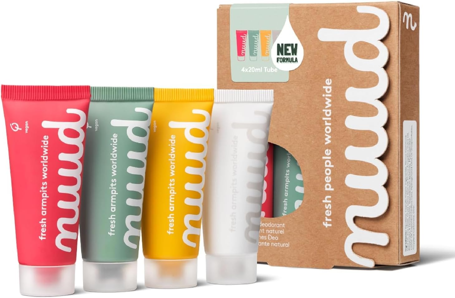 Family Pack | 4 x 20ml | value deal | natural, vegan cream deodorant, effective for 3 days, no perfume, no aluminium, no alcohol, for women & men, 10 months supply, dermatologically approved.