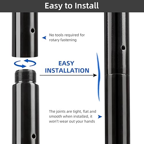 Vista 11 de PRIOR FITNESS Extensión de poste para poste de baile de 1.772 in 125/250/19.685 in o 5"/10"/20", accesorios de acero inoxidable para conectar