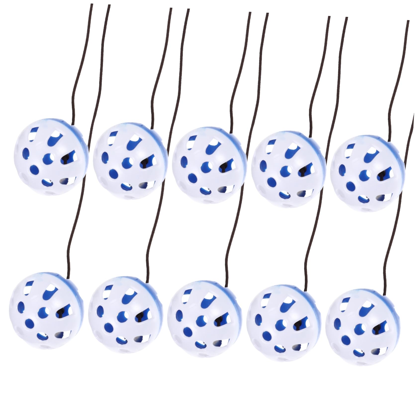VICASKY 10Pcs Cat Bell with Suction Cups Lightweight and Portable Interactive Teasing Balls for Indoor Cat Play Durable and Scratch Resistant Pet Random Color