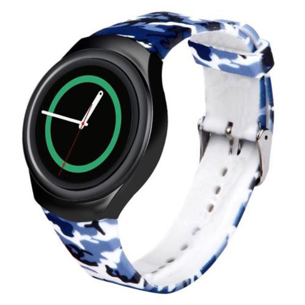 Replacement for Samsung Gear S2 Smart Watch SM-R720 SM-R730 Soft Silicone Sport Band Version Camouflage