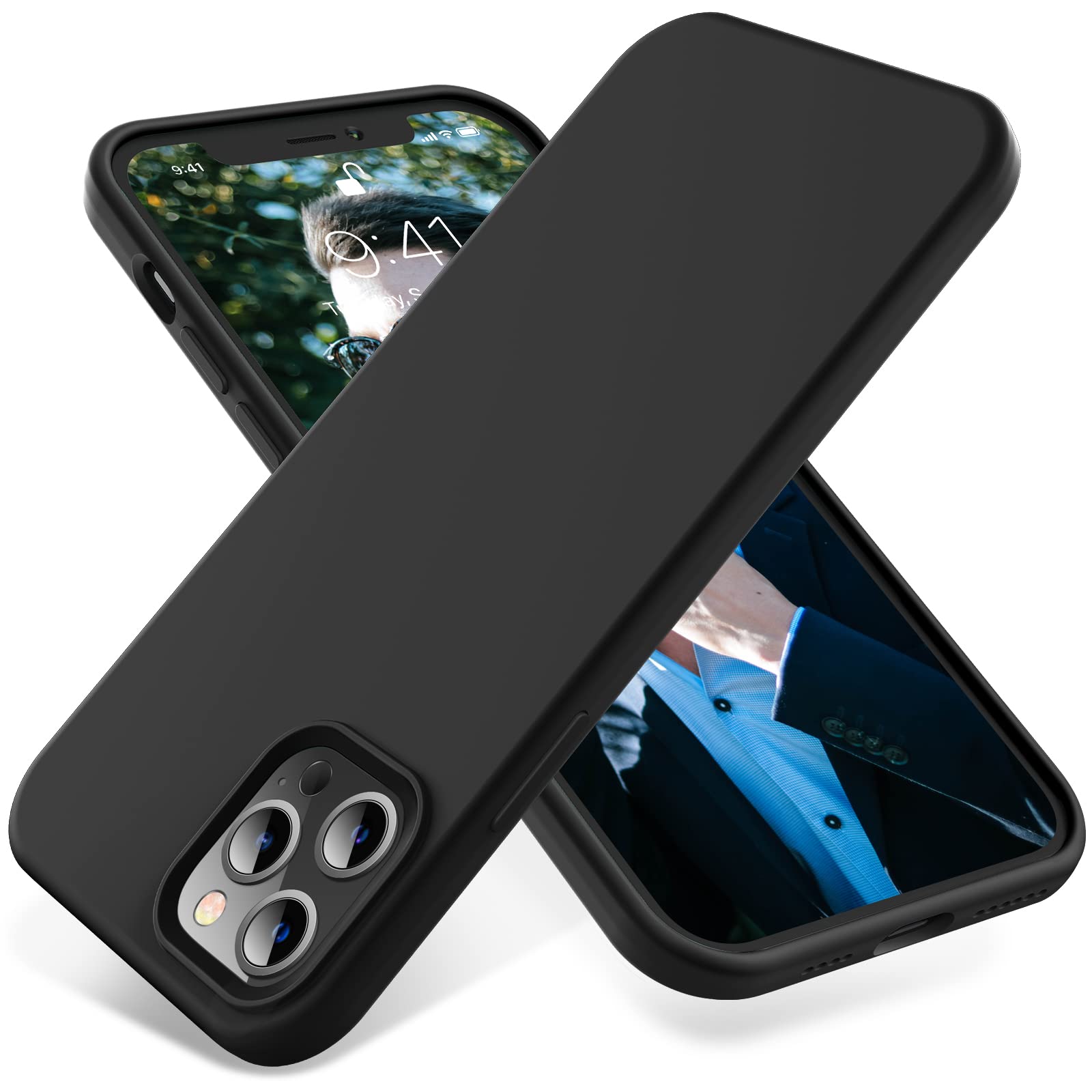 MOZOTER Magnetic for iPhone 14 Pro Max Phone Case [Compatible with Magsafe][Military Grade Drop Protection][Glass Screen Protector+Camera Lens Protector] Heavy Duty Shockproof Case 6.7 Inch-Black