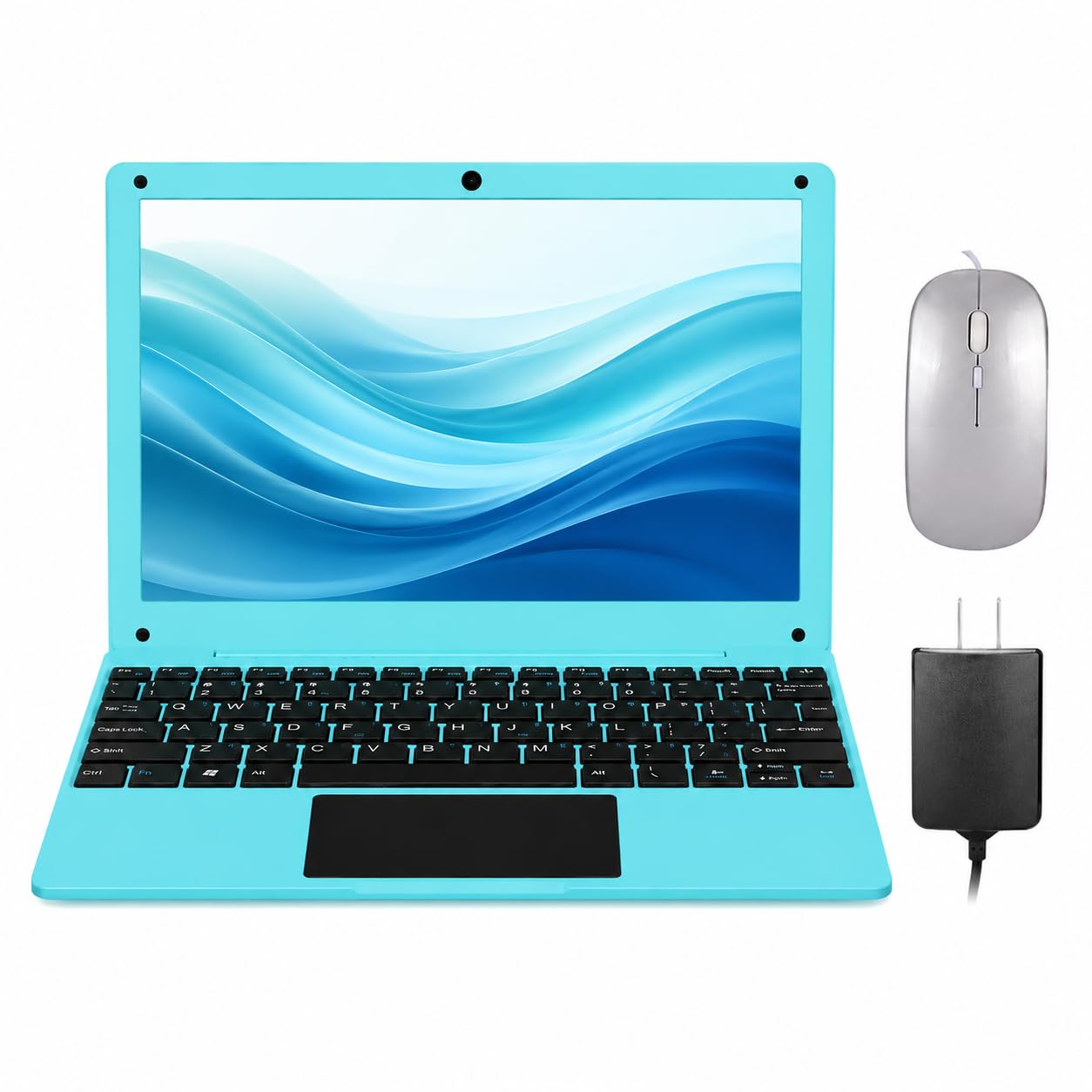 Mini computer portatile con Celeron N4000, 8 GB di RAM, SSD da 256 GB, schermo HD IPS, notebook educativo portatile per l'apprendimento, lavoro d'ufficio, blu