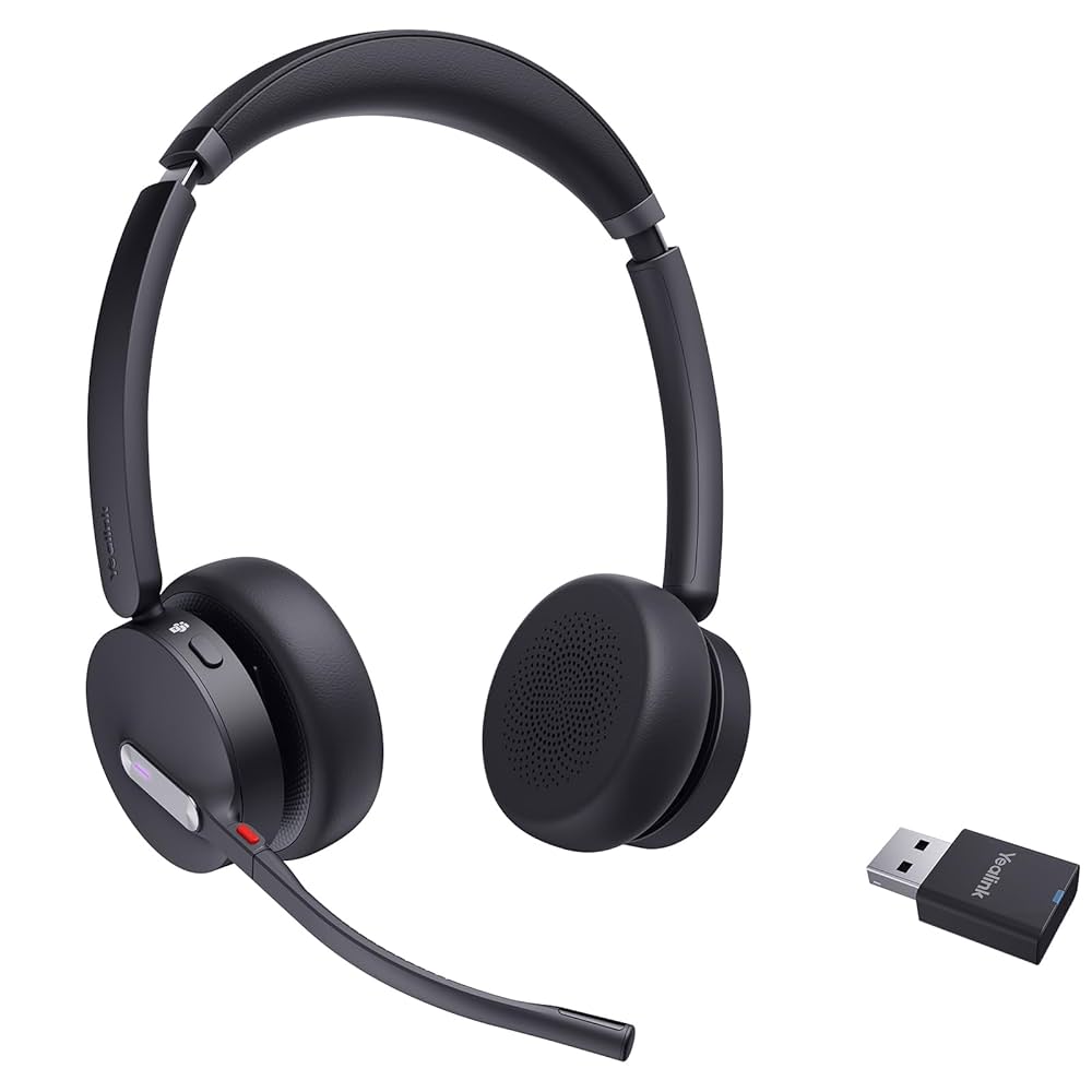 Yealink WH64 Hybrid Mono ワイヤレスヘッドセット Amazon.com: Yealink WH64 Hybrid with DECT Dongle, 492ft