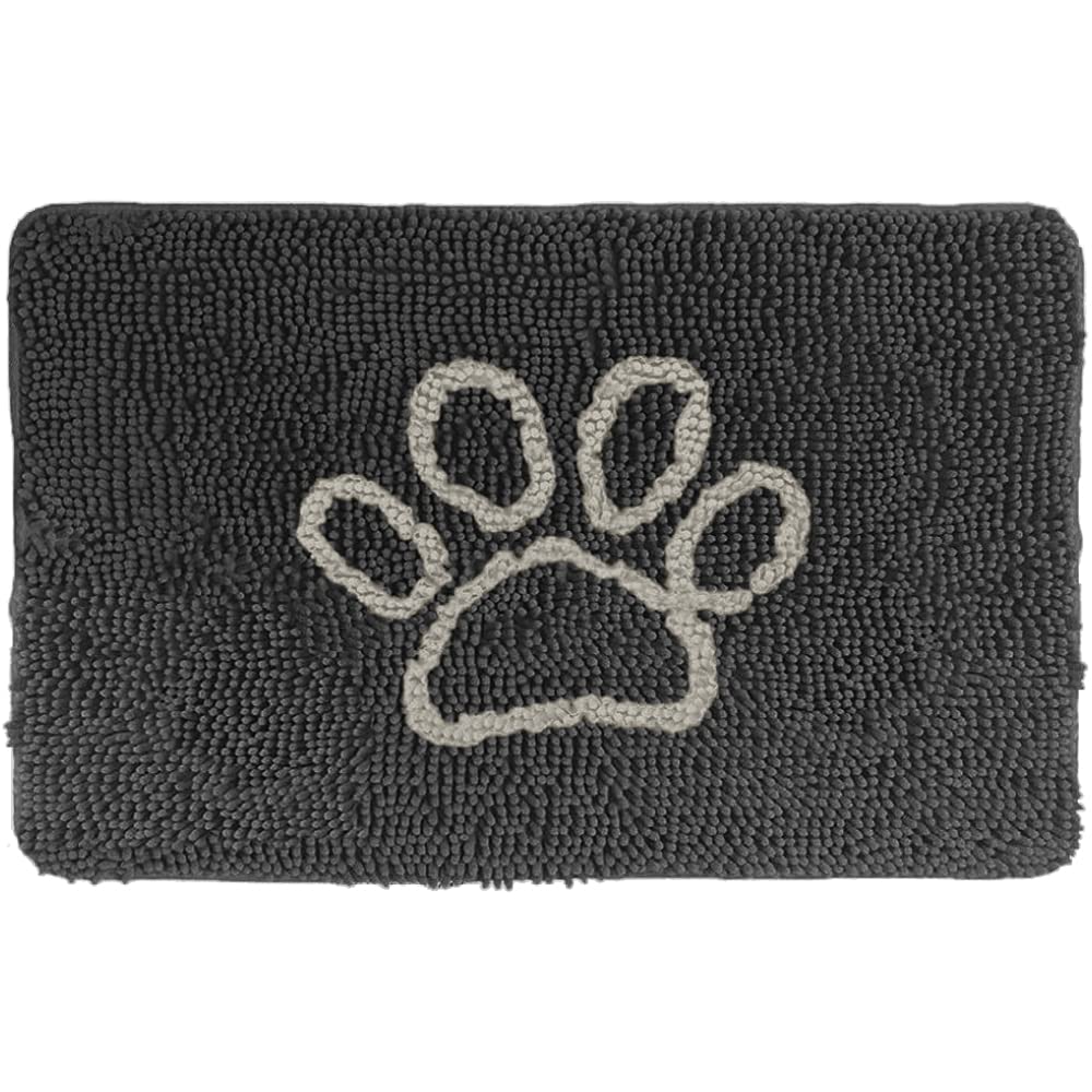 GORILLA GRIP SoakSTOPPER Dog Door Mat, Machine Wash and Dry, 36x24 Charcoal