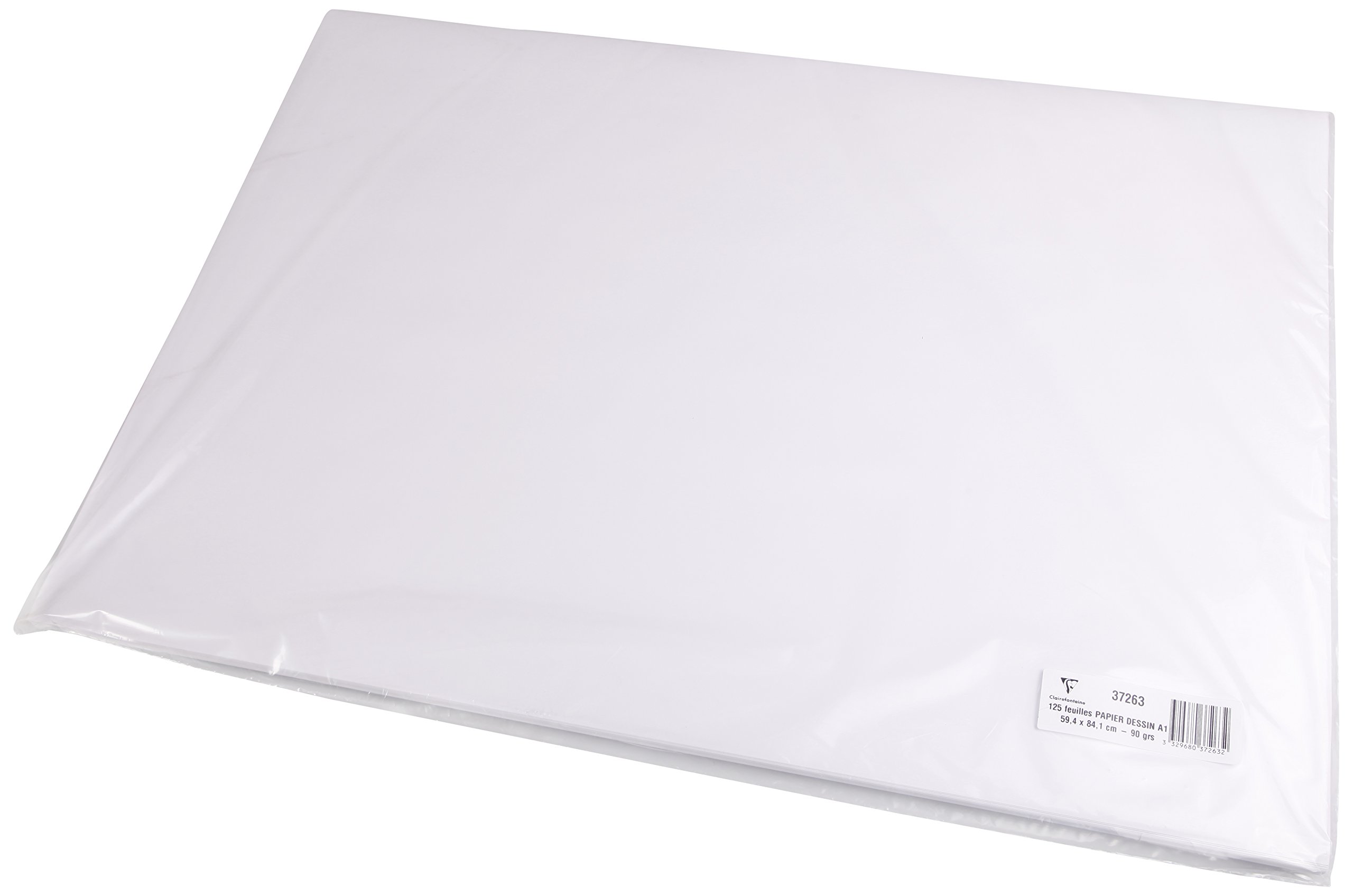 Papier dessin blanc au grain très léger Clairefontaine A1 90g pour esquisse fine