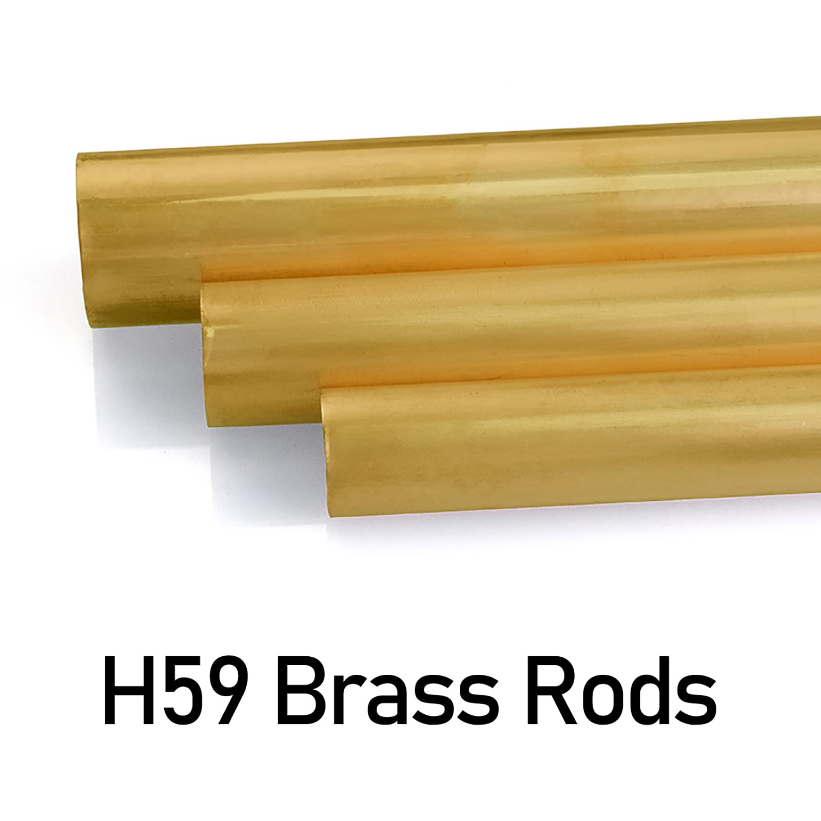 H59 Brass Rods Solid Brass Rods Round Brass Stock Pin Brass Brazing Rods Bar for DIY Craft Drift Punches Lathe, 5mm 6mm 7mm 8mm-70mm Dia, 200mm Length,15mm