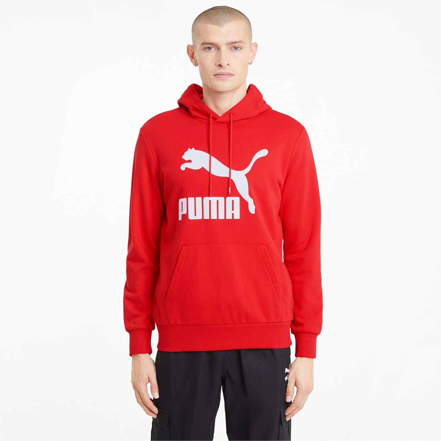 PUMA Mens Classics Logo Hoodie Tr Athletic Outerwear Casual - Black - Image 2