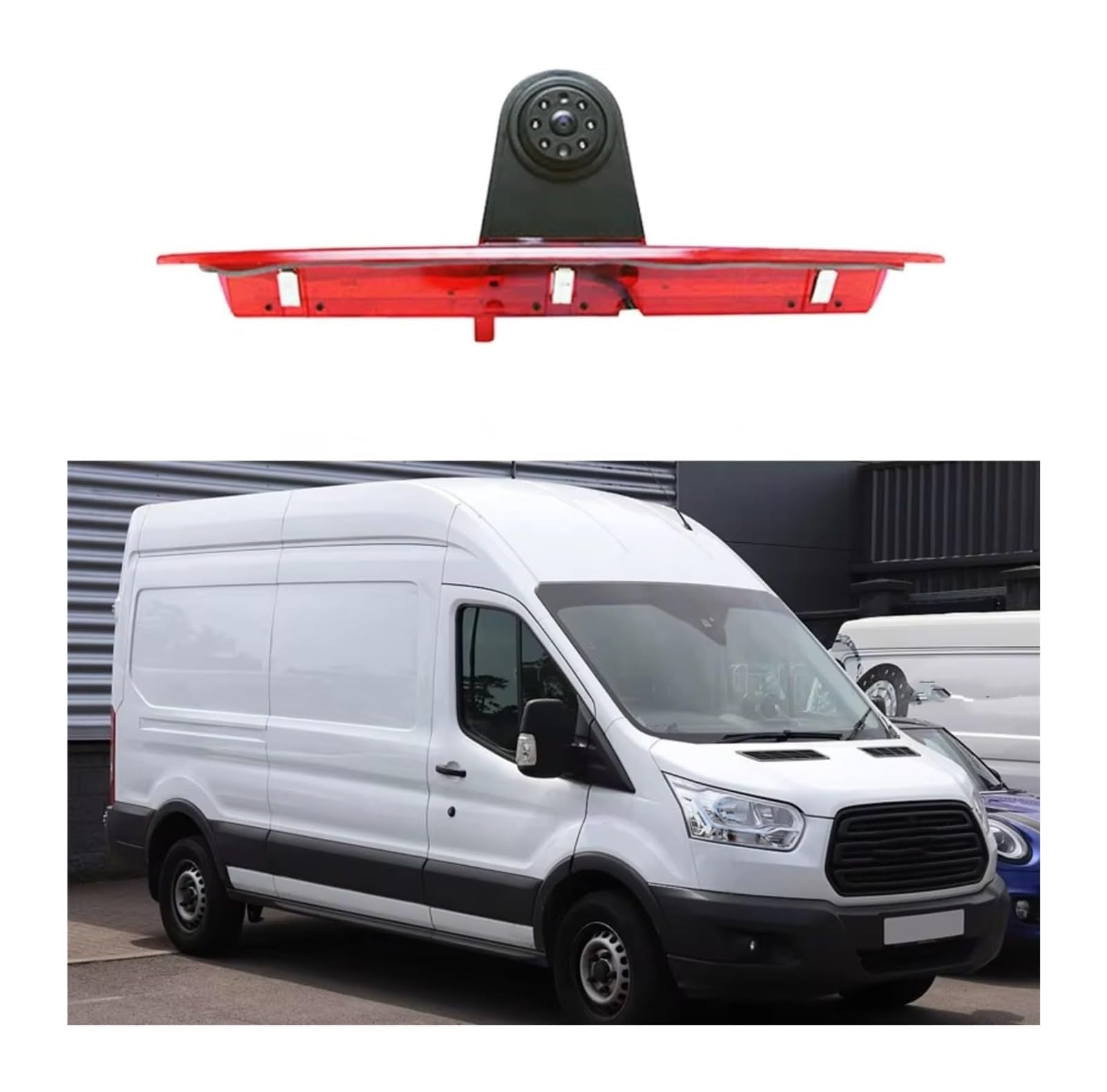 para Transit para Van 2015-2020 Monitor Visión Trasera LCD TFT HD 5 Pulgadas Ventosa Soporte Cámara Freno Cámara de Respaldo