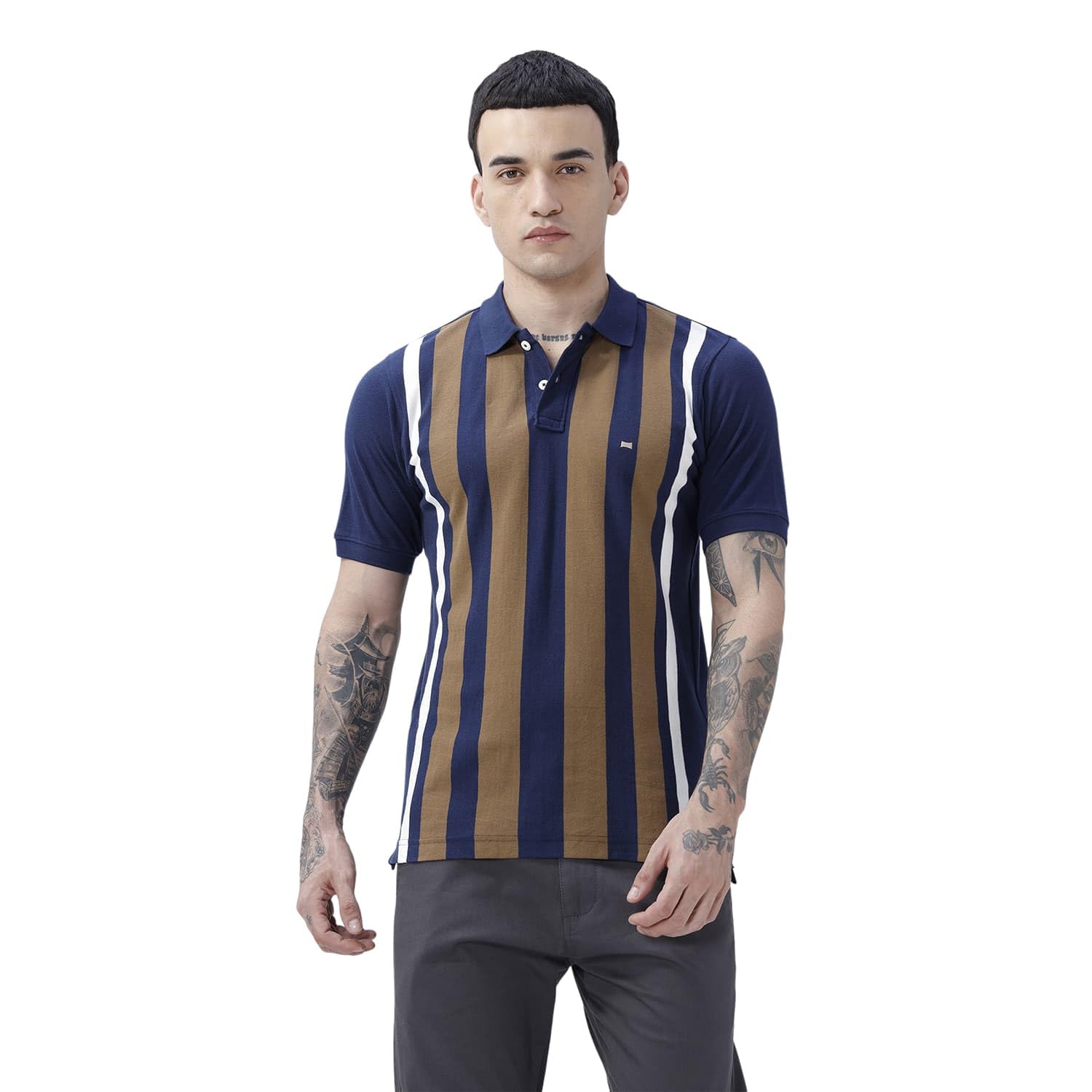 basics 100% Cotton Relaxed Fit Polo T-Shirt for Men | Classic Collar Short Sleeve | Casual Polo Tee-picture-41