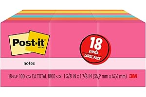 Post-it Notes 1 3/8 x 1 7/8: Liven Your Workspace with Poptimistic Color!