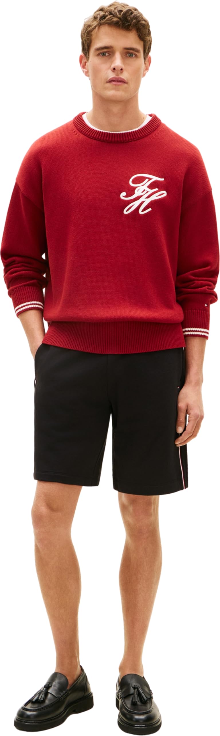 Tommy Hilfiger Global Stripe Sweatshort Mw0mw42883 - Pantalones Deportivos Hombre