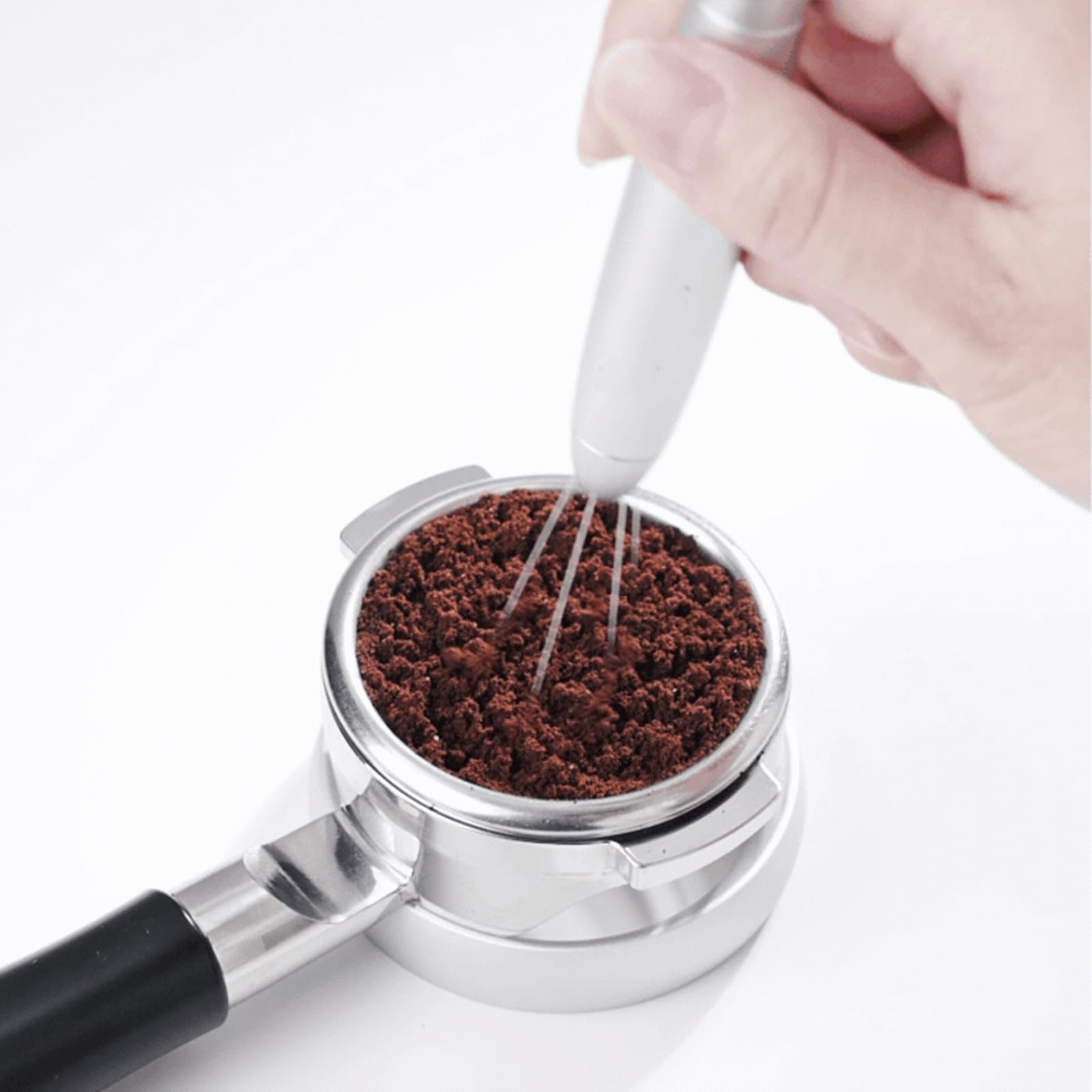 Narzędzie do dystrybucji espresso, WDT mieszadło do kawy z 6 igłami, podstawa ze stopu aluminium, struktura magnetyczna, akcesoria do ekspresów do kawy dla baristów