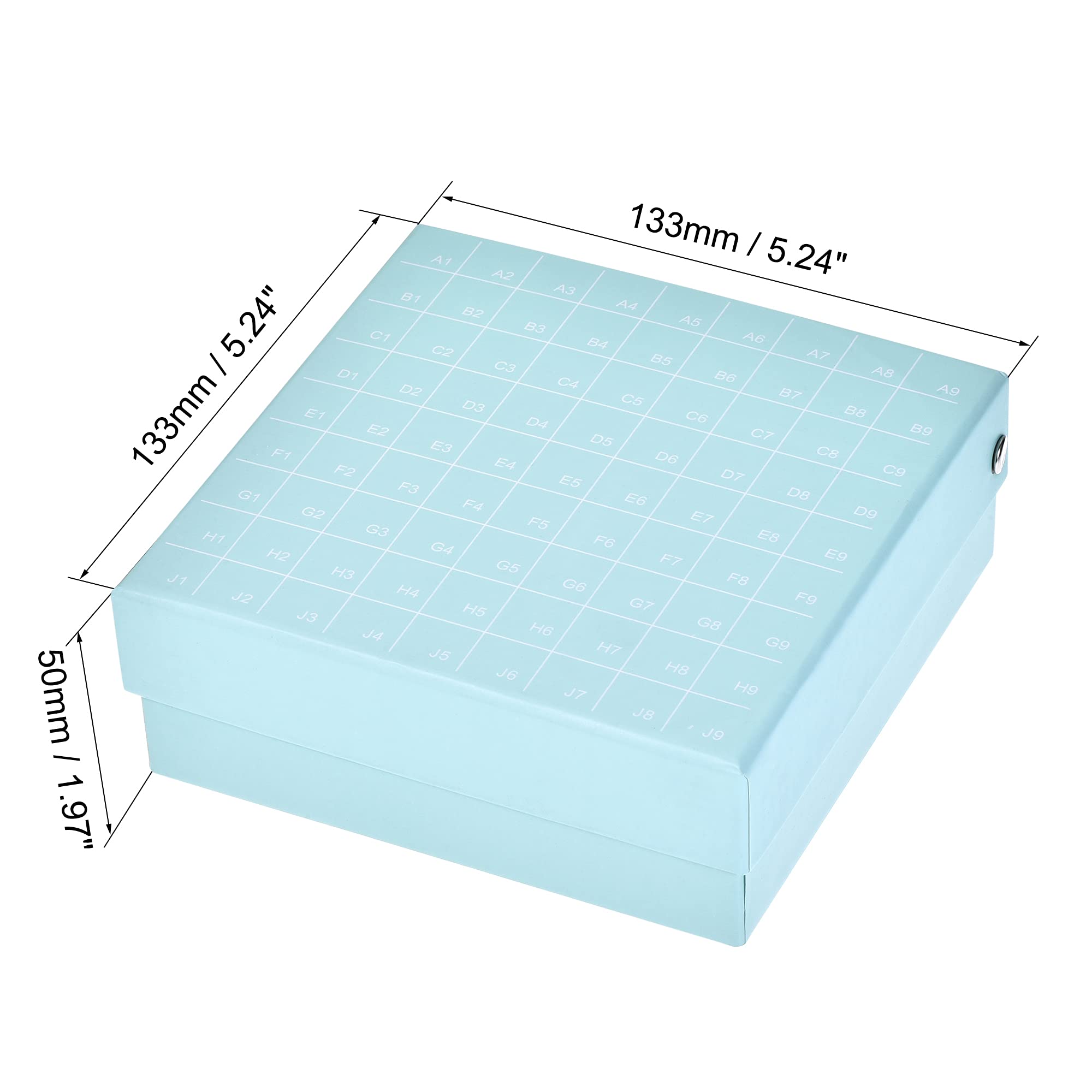Produktbild von Sourcing Map 2er Set Gefrierbox Aus Pappe – 100 Plätze Für 1,5/1,8/2 Ml Zentrifugenröhrchen, Nicht Wasserdicht