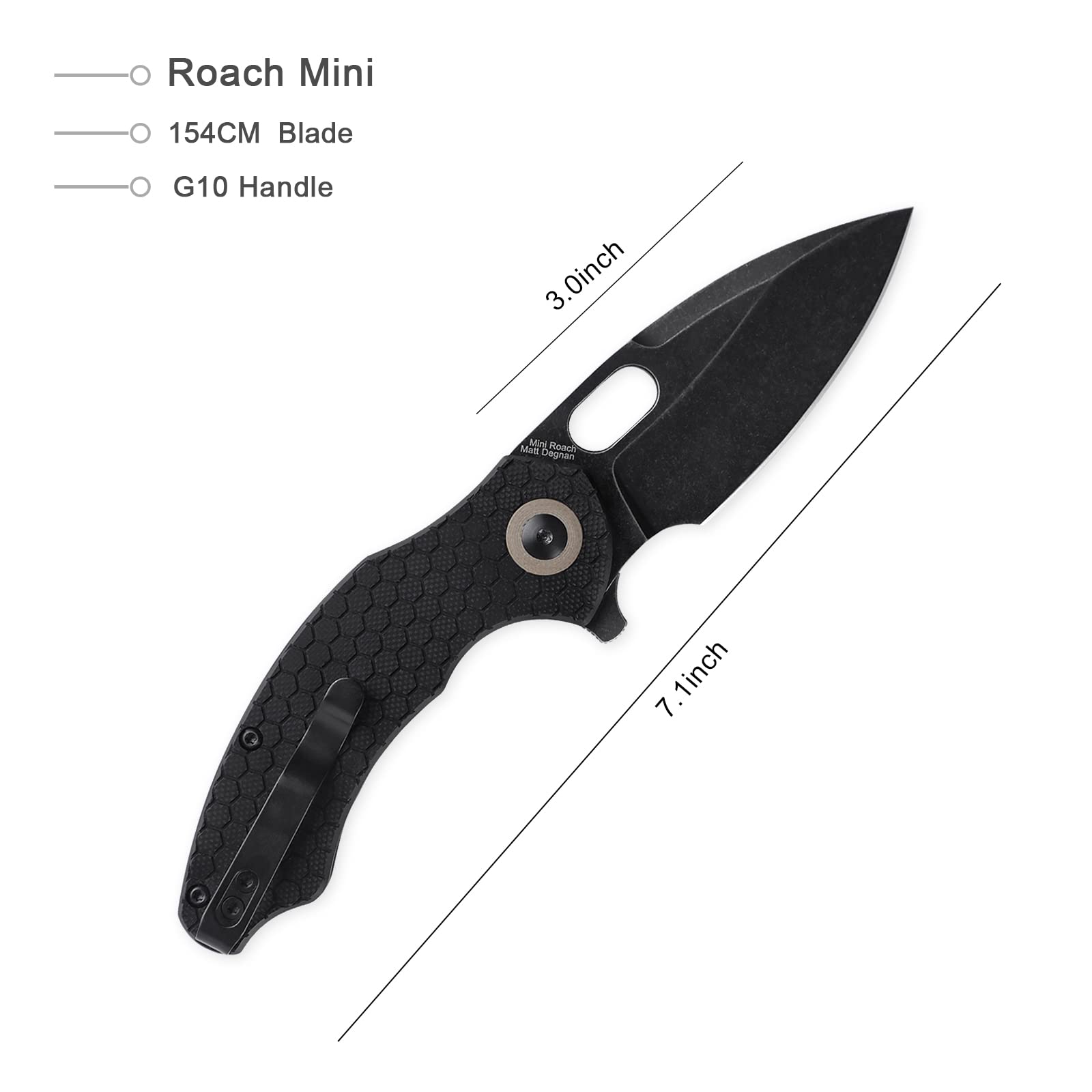 Amazon.com: Kizer Roach Mini Black Pocket Knife, 3 Inch