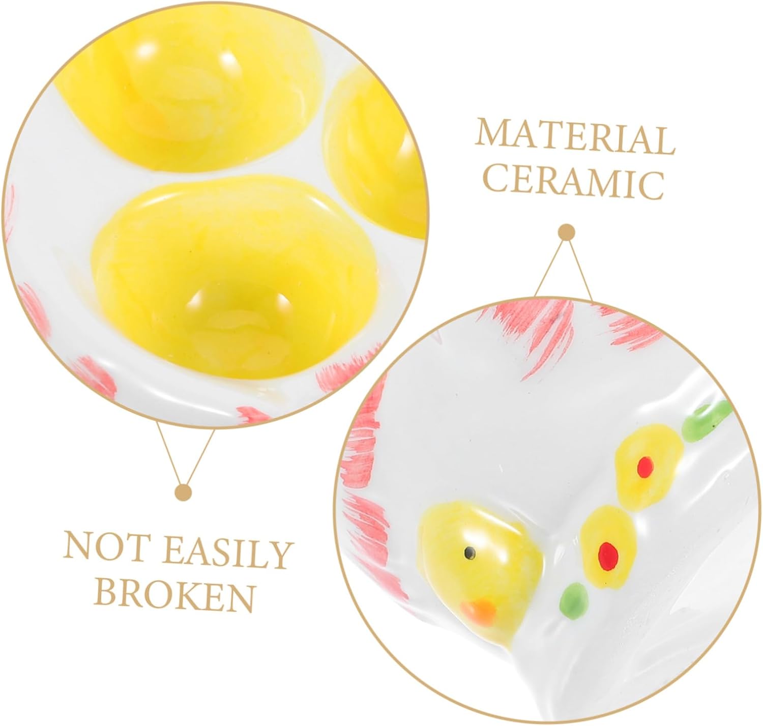 Cabilock Vintage Ceramic Rooster Egg Holder Multi-cup Design for Soft Boiled Eggs Sturdy Kitchen Storage for Fresh Charming Animal Shape for Easter Breakfast Decor