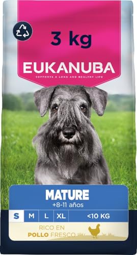 Eukanuba, alimento seco para Perros con Pollo Fresco para Razas pequeñas - Alimento seco Premium para Perros Maturos, 3 kg