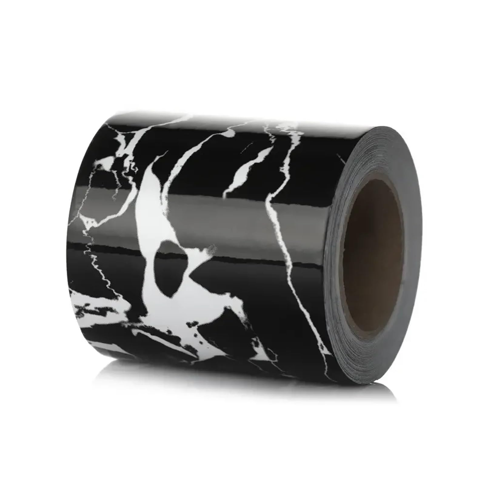 LCKKJHG Wallpaper Borders Self Adhesive Self-Adhesive Vinyl Decals Skirting Line Baseboard Marble Wall Border Stickers Waist Wallpaper(Black-White-5cm x 5m)