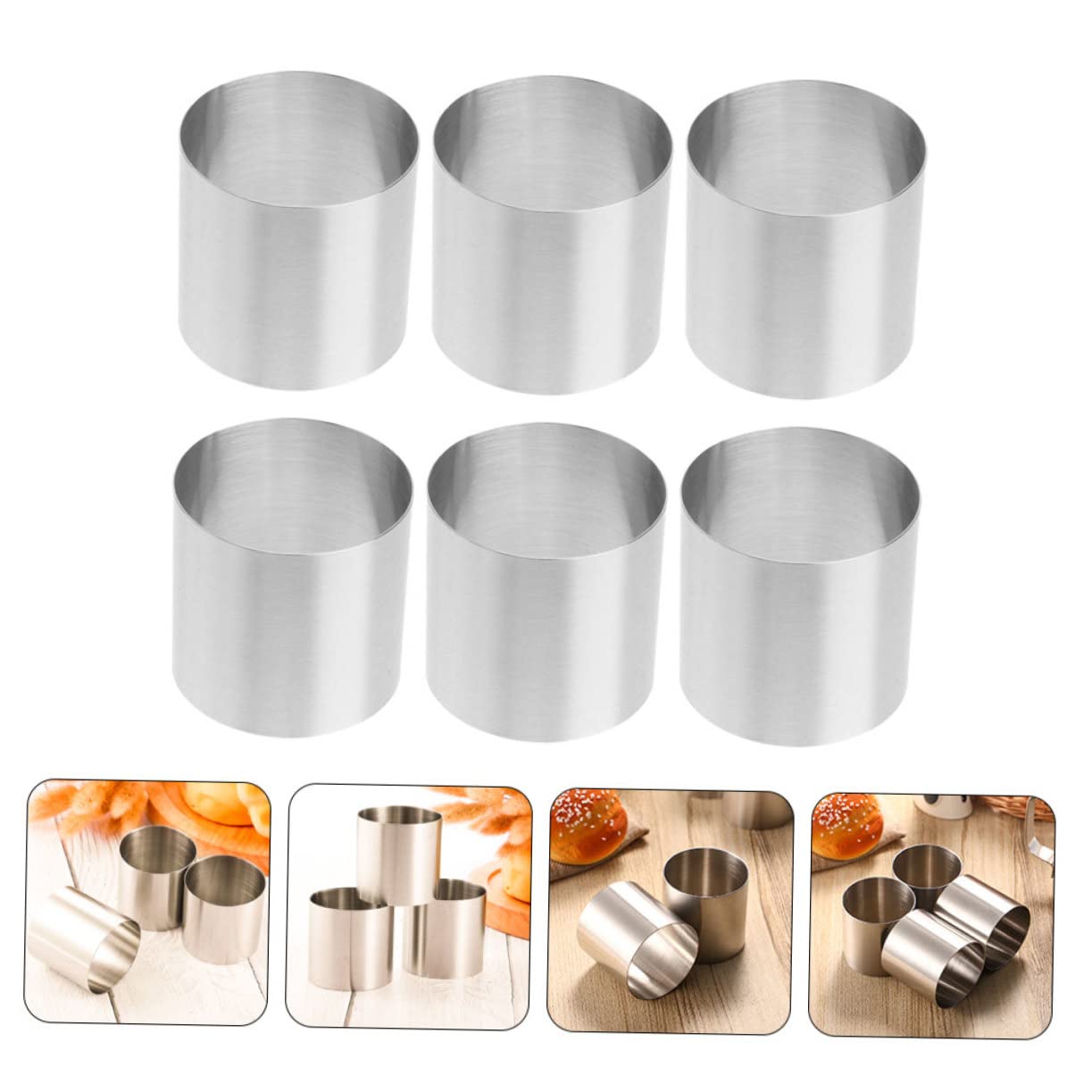 STOBAZA Non-stick Baking Plate for Cake Chiffon Cake Mold Mousse Molds Cookie Molding Tools Set of 6