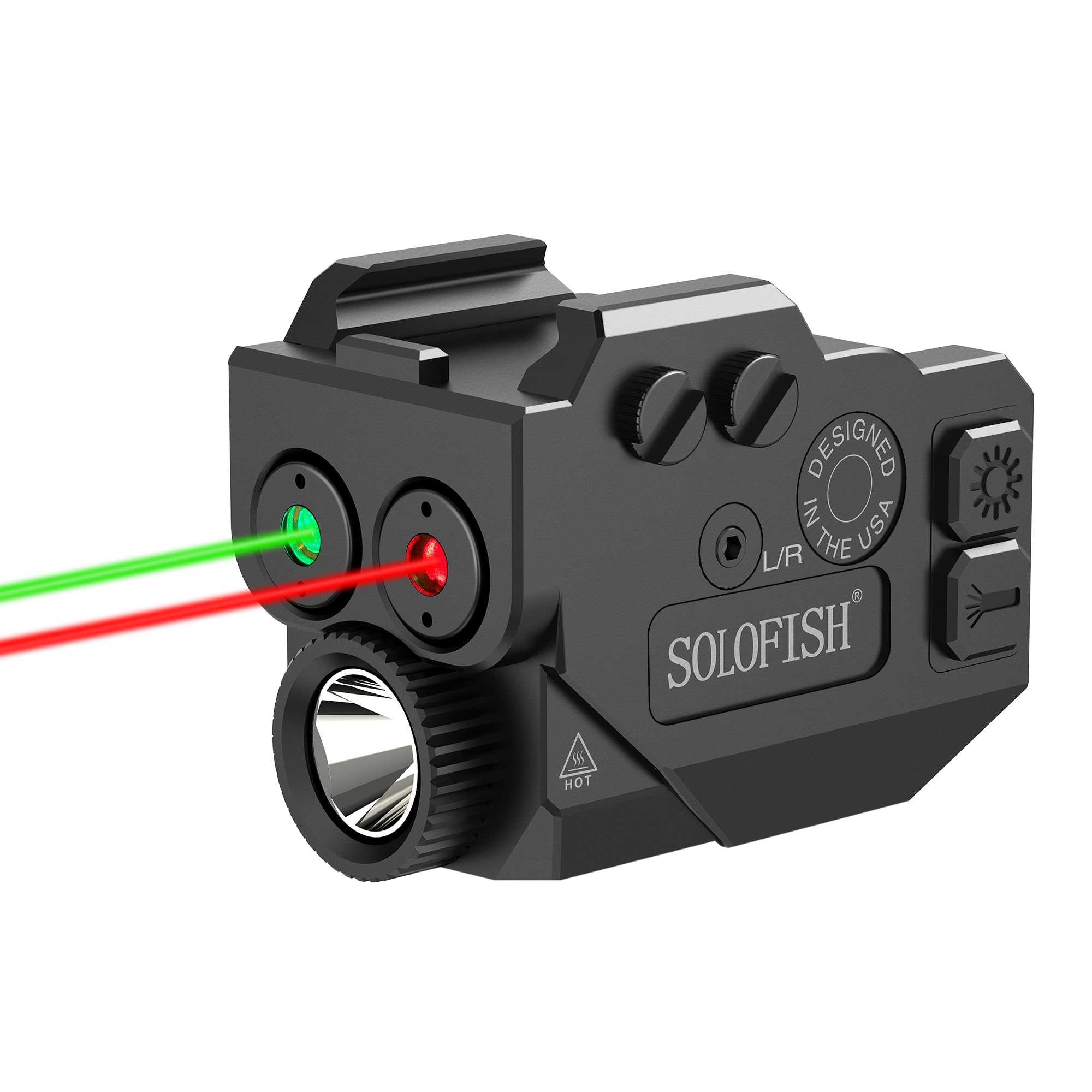 SOLOFISH 500 Lumens Pistol Light Laser Combo with Adjustable Rail Mount