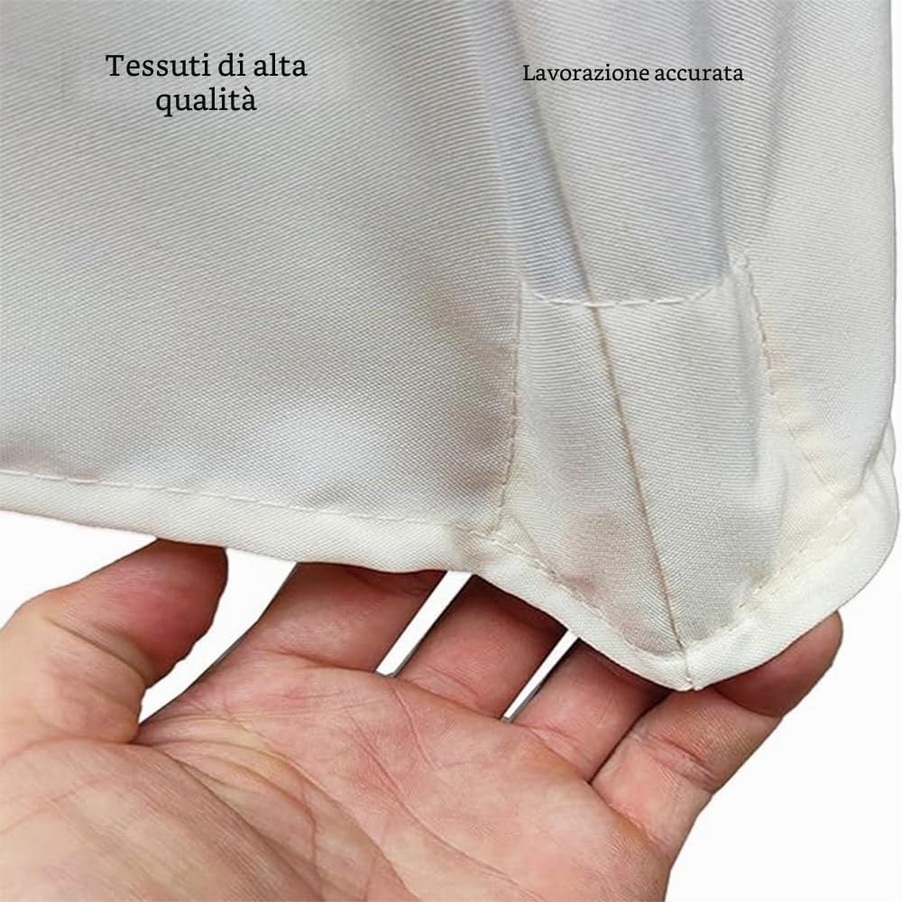 Telo di Ricambio per Doppio Top Ombrellone 460x270cm Copertura di Ricambio per Ombrellone De Patio, Tessuto di Ricambio per Ombrellone Esterno(Beige)