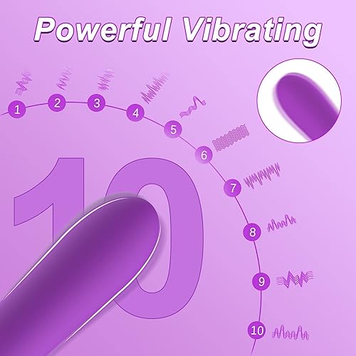 Miniatura 25 de Consolador vibrador para punto G, con 10 modos de vibración, potente masajeador de silicona suave para la vagina, clítoris y estimulación anal