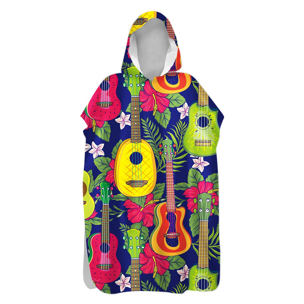 Morbuy Asciugamano con Cappuccio Bambini Poncho da Bagno, Telo Mare Poncho Arcobaleno 3D Leggero Asciugatura Rapida Accappatoio da Surf in Microfibra per Adult Bambino (Bikini Estivo,75x110cm