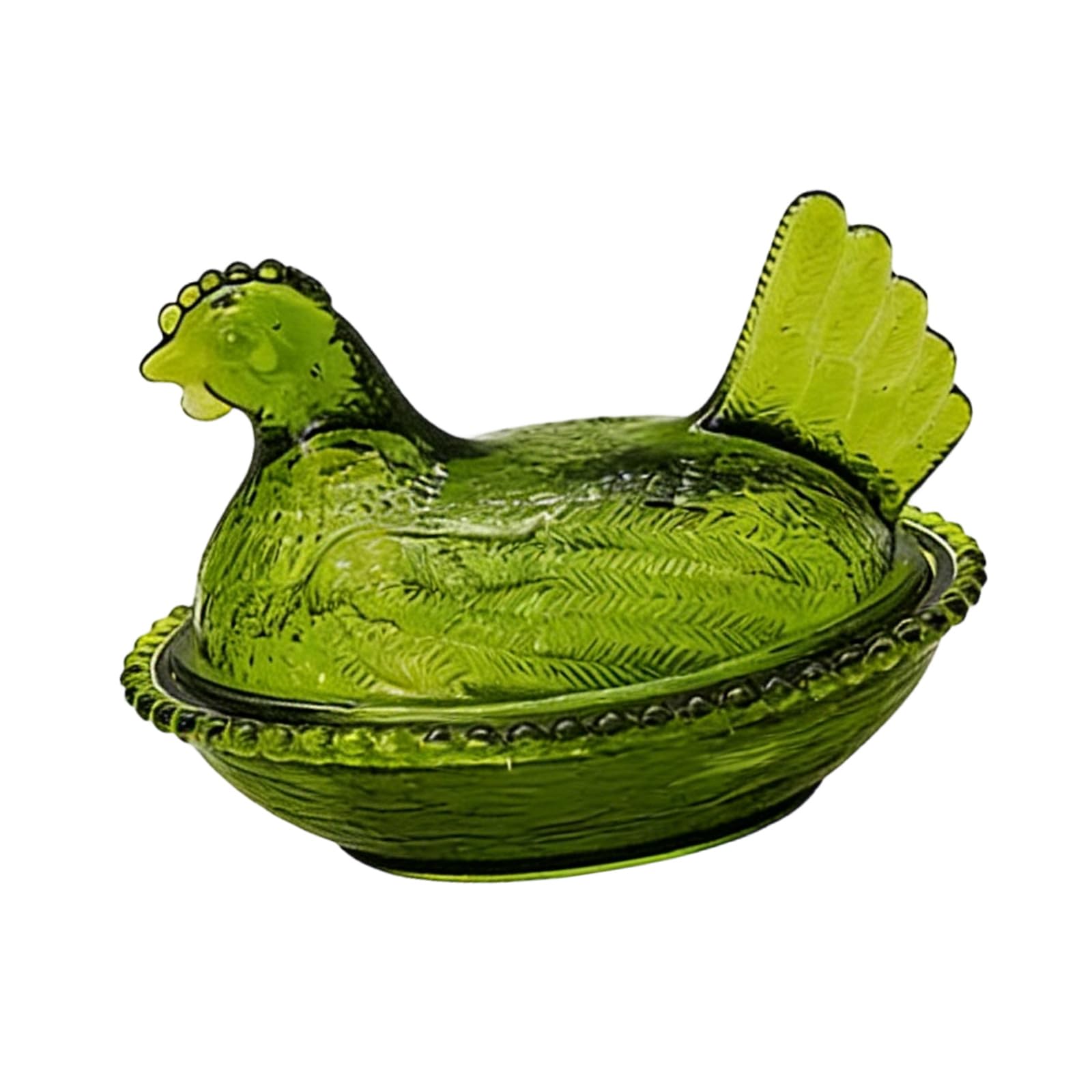 CRFFZ Unique Artistic Hen on Nest with Lid Hen Figurine Covered Candy Jar for Home Table Shelf Decors Gift Giving Easter Decors Gift